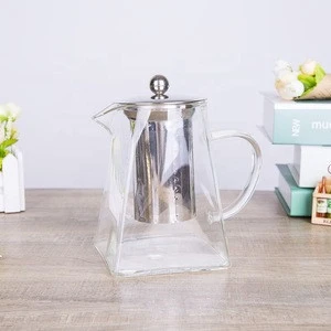 2018 New Style Glass Tea Pot With 304 Fiflter
