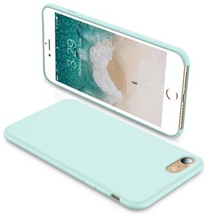 2018 OEM Logo Luxury Microfiber Soft Touch Mobile Phone Liquid Silicone Case For iphone7/8/X