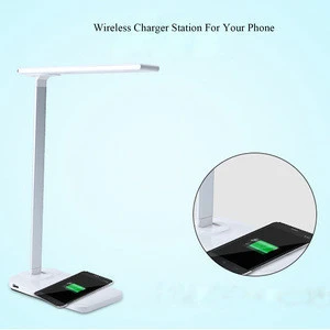 2018 Wireless Charger LED Table Lamp Eye-Pleasing Touch Switch Adjustable Light Lamp Energy Saving LED desk Lamp