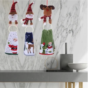 2020 Christmas Decorations Santa Doll Hanging Towel Creative Towel Hanging Ring Towel Hanging Ornaments