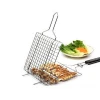 2020 High Resistance Barbeque Grill Basket with Storage Bag, Outdoor BBQ Tools for Meats, Fishs, Seafoods, Vegetables