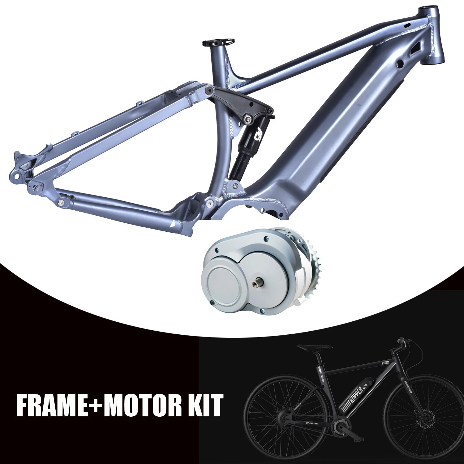 2020 New Full suspension MTB E-bike Plus high quality Aluminum E Bicycle Frame,warranty 2 Years E BIKE frame with 500W motor