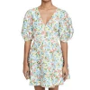 2020 Puffy Sleeves Women Dresses Backless Girls Short Dress Summer Floral Printed Casual Dress