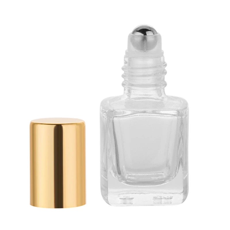 2021 Free Sample 5ml 10ml 30ml 50ml 100ml Custom Screw Clear Square Spray Empty Glass Roll On Perfume Bottles