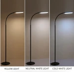 2021 LED Floor Lamp with 5 Brightness Levels 3 Colors Temperatures Adjustable LED Floor Light Dimming Reading Standing Lamp