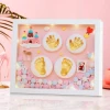 2023New baby souvenir hand and foot print photo frame hand print and foot print ink pad photo frame for kids