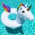 Import 230x135cm PVC inflatable unicorn swimming ring summer adult outdoor toy from China