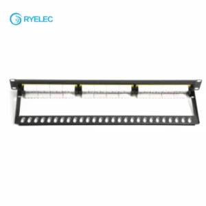 24 Port CAT6A UTP Patch Panel with Back Bar