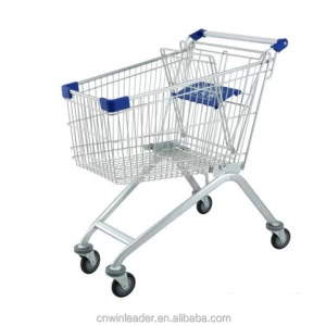 240L New Style European Hand Cart Shopping Supermarket Trolly Shopping Cart