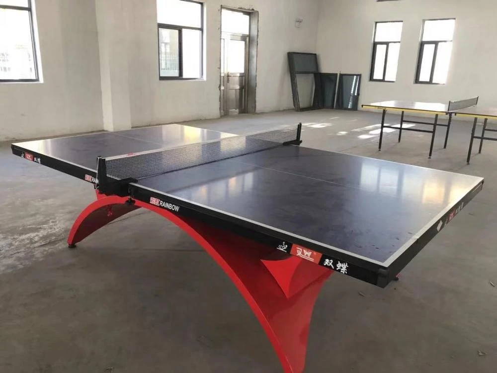 25*50mm Steel Blue HDF Board Chinese Supplier Indoor Easy Carry Pingpong Table