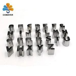 26pcs alphabet food grade cookie tools stainless steel  biscuit mold cookie cutter set