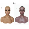 2pcs PVC+PE Female Mannequin Head With Shoulders For Wig Display Makeup Mannequin Head Women Face