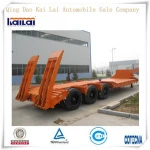 3 axles 60 tons heavy duty low bed semi trailer