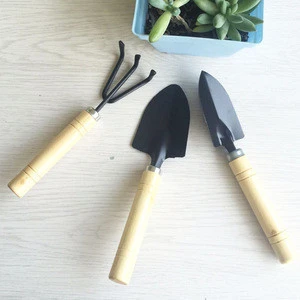 3 Pieces Mini Garden Tools Set With Trowel Cultivator and Garden Shovel Potted Plant Tools Bonsai Tools