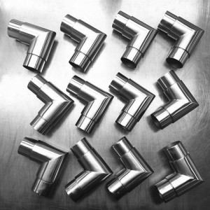 304 balustrade stainless steel pipe fittings angle elbow pipe fittings 2 way pipe connector fittings