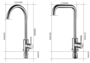 304 stainless steel kitchen faucet hot and cold vegetable sink faucet rotated 360 degrees of sanitary ware