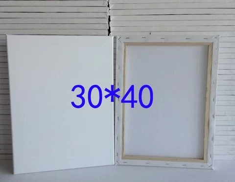 30*40 cm blank stretched canvas to paint art supplies cotton canvases