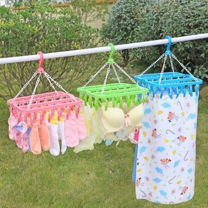 Buy 32 Clips Circular Clothes Drying Hanger ,drying Rack Clothes Drying ...
