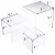 Import 3pc Per Sets Clear Acrylic Display Risers Retail and Jewelry Display Table Stands Product Holders from China