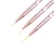 Import 3Pcs/set Rose Gold Nail Brush Lines Painting Pen Brushes UV Gel Polish Tips Flower Lines Stripe French Drawing Manicure Art Kit from China