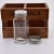 4 oz 120ml clear square glass spice jar glass bottles for salt pepper herb seasoning storage with shaker tops silver metal lid
