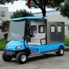 4 wheel electric car for delivery goods with stainless steel cargo box