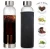 450ml Travel Custom Borosilicate Glass Water Bottle with Metal Lid