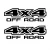 Import 4Pcs  4x4 Off road Decal Sticker window sticker from China