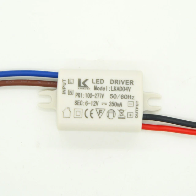 4W constant voltage led driver 350mA led bulb driver constant voltage 12v led driver