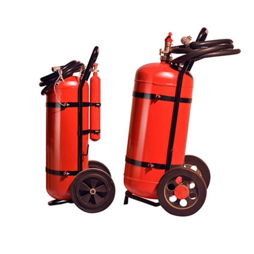 50 kg wheeled dry powder refillable trolley fire extinguisher
