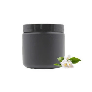 500ml 16oz wide mouth skin care oil hair pomade black plastic HDPE jar