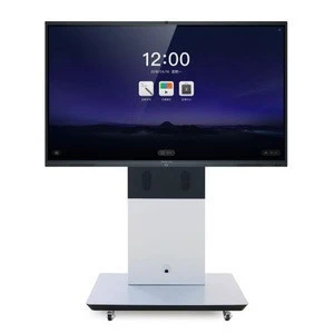 55-98inch Interactive smart whiteboard for Meeting and Classroom, built in camera and touch screen with dual systems