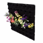 56Pockets Vertical Wall Mount Garden Plant Grow Container Bags Living Felt Wall Hanging Planter, Eco-friendly Green Field