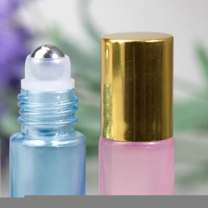 5ml 10ml metal cap colored e essential oil perfume bottles