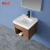 Import 60 Inch Luxury Double Sink Basin Bathroom Vanity Cabinet Home Center Bathroom Cabinet Set from China
