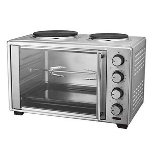 60L mini oven electric baking oven with two hotplate