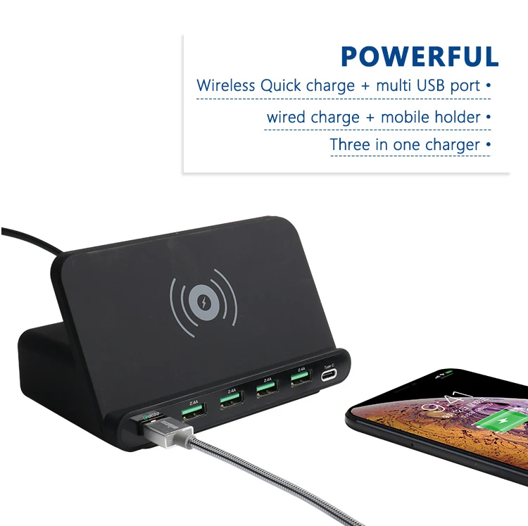 60W Multi Function Charger 4 in 1 Cell Phone Wireless Charger