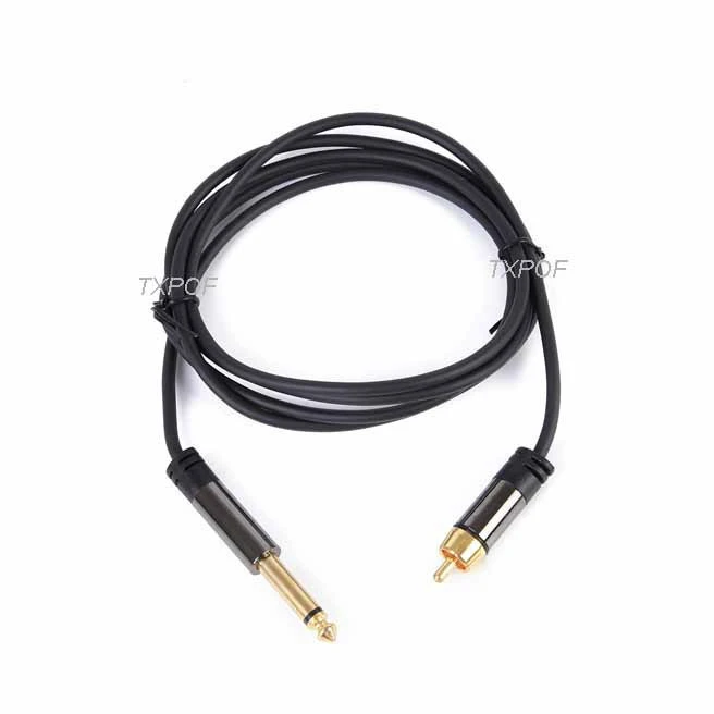 6.3mm 6.35mm 1/4 mono plug to RCA male audio cable, 6.3mm to 3.5mm mono audio cable