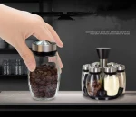 6PCS 120ML 4OZ small High Guality Glass Spice jar  bottle Set With Stainless steel lid