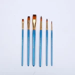 6pcs Nylon Hair Paint Brush Set Artist Watercolor Oil Acrylic Brush For Children Student Stationary