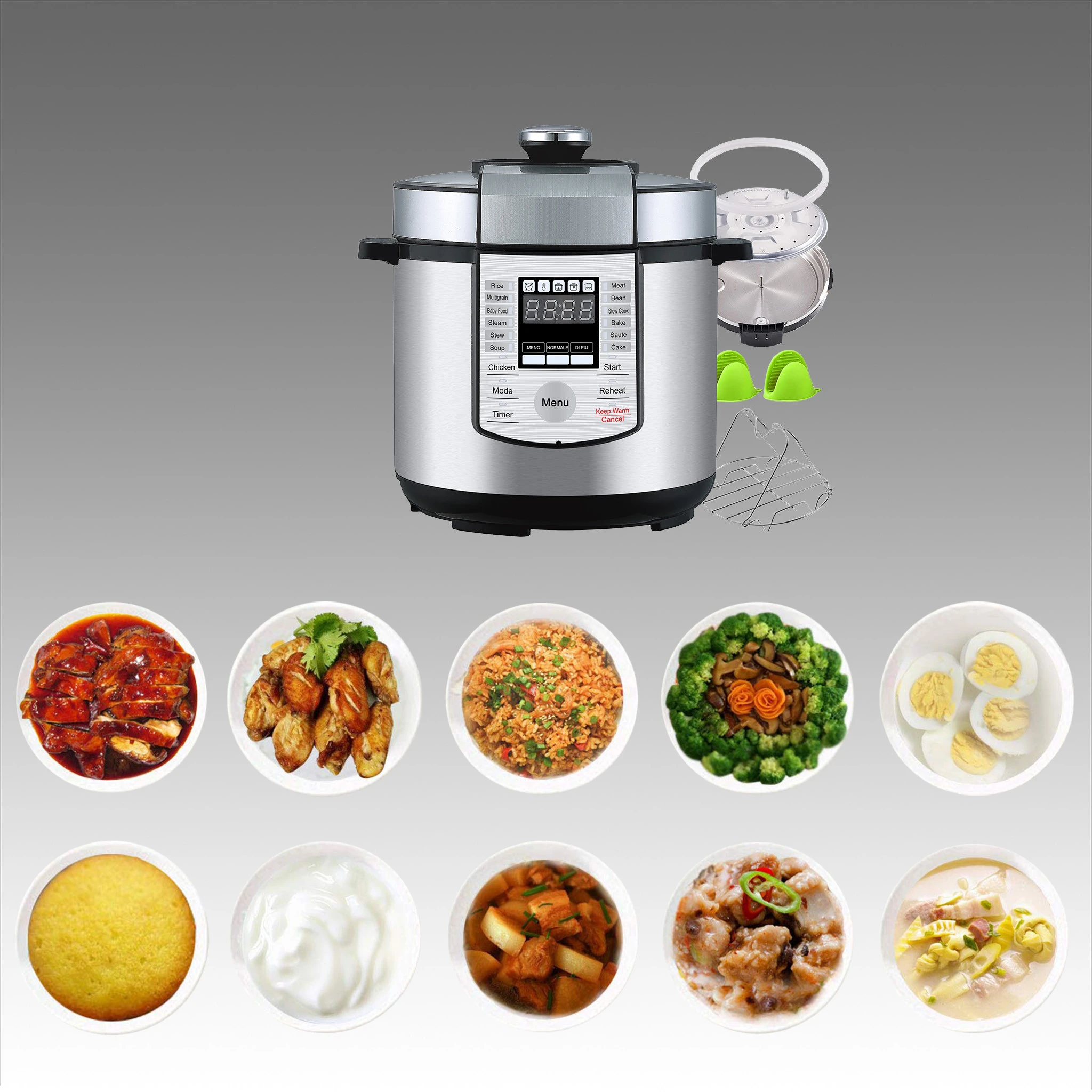 6Qt Amazon Hot-selling Customized Product Stainless Steel Inner Pot Electric Pressure Cooker Multi Cooker