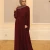 Import 7052 Premium quality Womens Muslim Robes Satin Loose Dress Turkey Islamic Middle East Dubai  Full Length abaya Dress from China