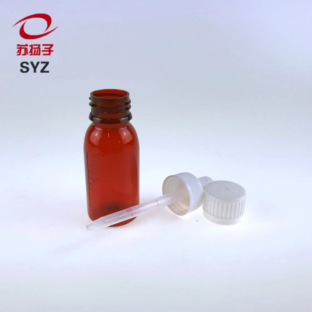 70ml Amber PET Plastic E-Liquid Reagent Dropper Bottle