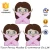 Import 7.5CM Cartoon Emoji Girl Objected Patch Embroidered Applique Iron On Sew Craft from China
