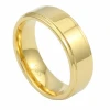 8mm comfort fit IP gold alliance tungsten wedding bands