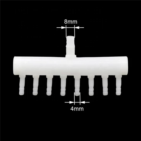 8mm Intake to 4mm Outlet Hose Splitter Fish Tank Fittings Garden Hose Connector Aquarium Joint