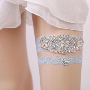 9016 Wedding Crystal Silver Bridal Garter
