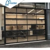 9x8 9x7 16x7 Modern sectional overhead full view tempered aluminum garage door plexiglass mirror glass garage door with motor