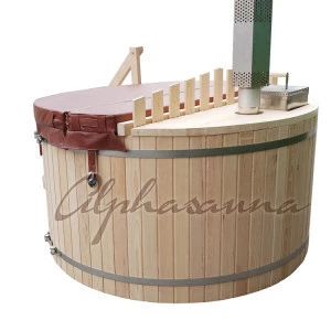 A Level wooden hot tub with high-efficiency wood fired burning heater could be customized