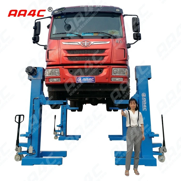 AA4C 30T  bus &amp;truck lift heavy duty vehicle lift combined 4 post parking hoist  Mechanical  Mobile Column lift (Screw-up)